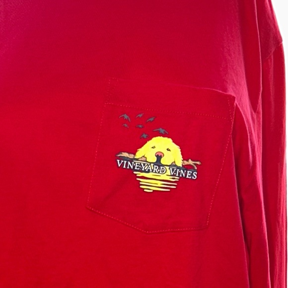 Vineyard Vines Red Long Sleeve Every Dog Should Be This Good Size Medium - Picture 3 of 5